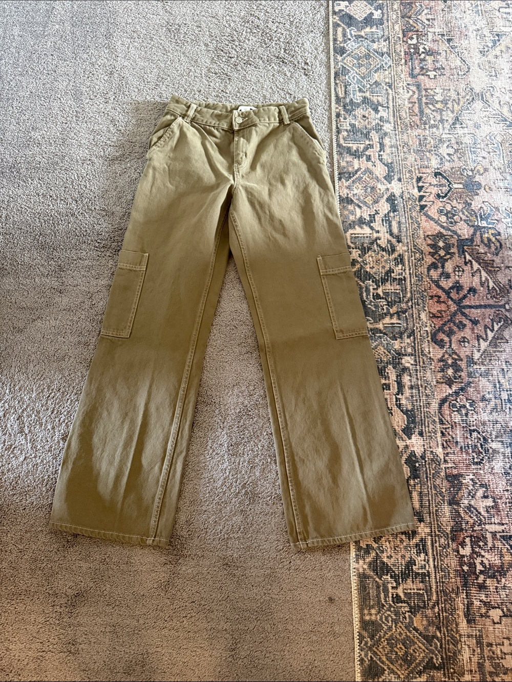 H&M Olive Green Women's Cargo Jeans